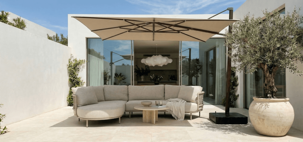 luxe patio moderne tuin