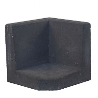 L-Hoeksteen Zwart 40x40x40cm *