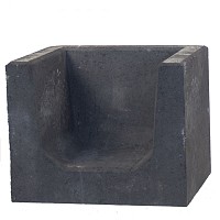 U-Hoeksteen Zwart 40x50x40cm *