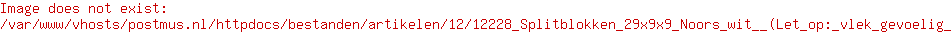 Splitblokken 29x9x9 Noors wit *(Let op: vlek gevoelig!)