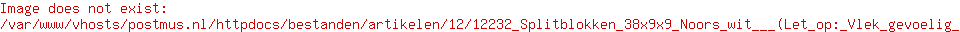 Splitblokken 38x9x9 Noors wit  *(Let op: Vlek gevoelig!)