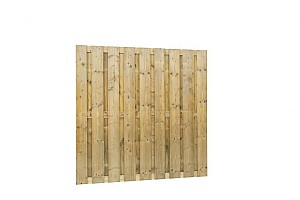 Jumboscherm geschaafd vuren 20-planks 15 mm, 180 x 180 cm, recht, groen geïmpregneerd.*
