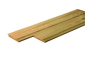 Scandinavisch vuren geschaafd rabat 1,9 x 14,5 x 420 cm, groen geïmpregneerd.*