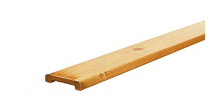 Vuren geschaafde afdeklat met sponning (6,2 cm) 1,9 x 9,6 x 181,5 cm t.b.v. recht en toogscherm, gro