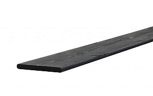 Grenen geschaafde plank 1,5 x 14 x 179,5 cm, geïmpregneerd en zwart gedompeld.*