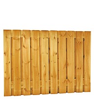 Grenen geschaafd plankenscherm 21-planks 17 mm, 180 x 130 cm, verticaal recht, groen geïmpregneerd.*