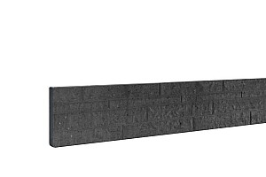 Betonplaat dubbelzijdig rotsmotief 36 x 3,5 x 184 cm, antraciet ongecoat.*
