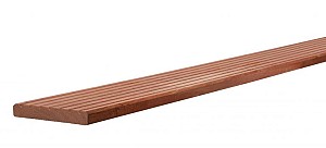 Hardhouten enkelzijdig geprofileerd dekdeel, 2,1 x 14,5 x 425 cm.*