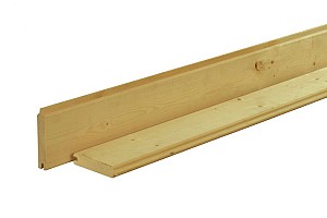 Scandinavisch vuren geschaafd blokhutprofiel 2,8 x 14,5 x 300 cm, groen geïmpregneerd.*
