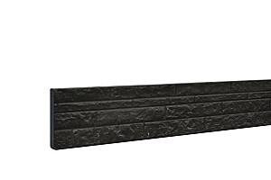 Betonplaat dubbelzijdig rotsmotief 36 x 3,5 x 184 cm, antraciet gecoat.*