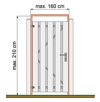 Tuindeurkozijn Redvision met aanslaglat, max. 160 cm breed.*