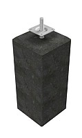 Betonpoer XL, 22 x 22 x 40 cm, recht, schroefdraad M20, antraciet.*