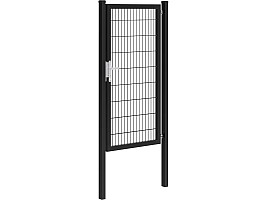 Hillfence metalen enkele poort Premium-line inclusief slot, 100 x 180 cm, zwart.*