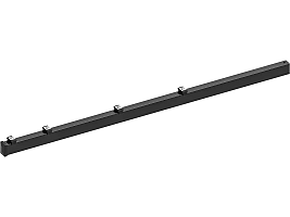 Hillfence metalen paal, inclusief aansluitingset en afdekkap, 6 x 4 x 160 cm, zwart.*