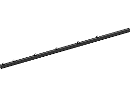 Hillfence metalen paal, inclusief aansluitingset en afdekkap, 6 x 4 x 240 cm, zwart.*