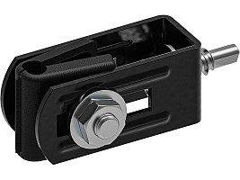 Hillfence poortpaal-aansluiting, zwart RAL 9005.*