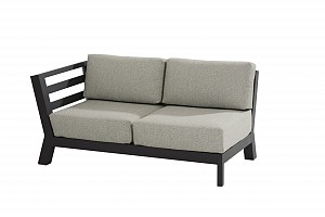 Meteoro modulaire 2-zits loungebank armleuning rechts incl. 4 kussens - Antraciet OP=OP | 4 Seasons 