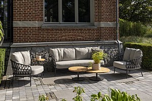 Calpi 3-zits loungebank incl. 3 kussens | 4 Seasons Outdoor