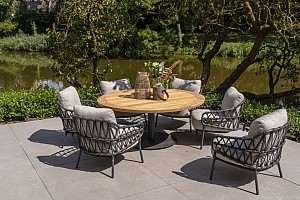4 Seasons Outdoor Calpi low dining tuinstoel incl. 2 kussens OP=OP