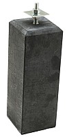 Betonpoer 18 x 18 x 50 cm, recht, flexibele stelplaat, M20, antraciet*