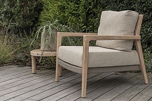 4 Seasons Outdoor Julia loungestoel teak incl. kussens OP=OP