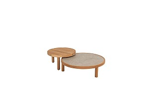 4 Seasons Outdoor Finn bijzettafel teak 60 cm. Ø (H 32)