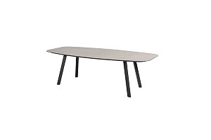 Manolo tuintafel antraciet met geprint keramiek tafelblad 240 x 103 cm. | Taste 4SO