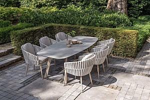 ACTIE - Manolo tuintafel latte met geprint keramiek tafelblad 240 x 103 cm. OP=OP | Taste 4SO
