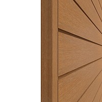 NewTechWood composiet co-extrusie eindprofiel castellation t.b.v. wand bekleding, 7 x 5 x 300 cm, Re