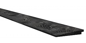 Vuren Zweeds rabat 1 zijde geschaafd, 1 zijde fijnbezaagd, 1,1-2,7 x 19,5 x 300 cm, zwart gespoten*