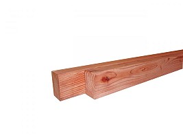 Douglas fijnbezaagde regel 4,5 x 7,5 x 300 cm, onbehandeld.*