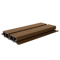 NewTechWood composiet co-extrusie wand bekleding Castellation PRO65 3,3 x 18 x 290cm Teak.*