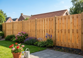 ++Grenen geschaafd plankenscherm, 21-planks 13 mm 180x180 cm verticaal recht