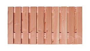Douglas geschaafd plankenscherm 21-planks 16 mm, 180 x 90 cm t.b.v. betonsysteem, onbehandeld.*