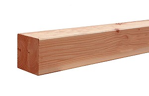 Douglas geschaafde paal duplo verlijmd 14 x 14 x 400 cm, onbehandeld.*