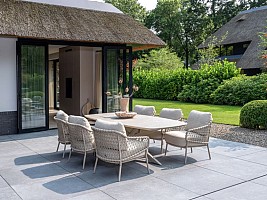 4 Seasons Outdoor Sardinia low dining tuinstoel incl. 2 kussens