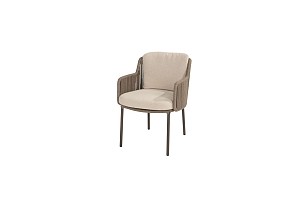 4 Seasons Outdoor Bernini tuinstoel terre incl. 2 kussens OP=OP