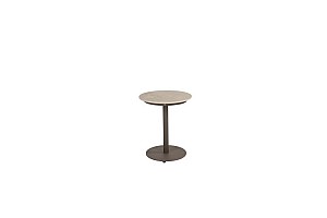 Boaz bijzettafel met keramisch tafelblad centrale poot terre 45 cm. Ø (H 55) | 4 Seasons Outdoor