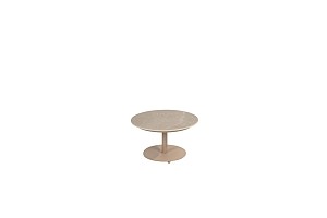 Boaz bijzettafel met keramisch tafelblad centrale poot latte 60 cm. Ø (H 35) | 4 Seasons Outdoor