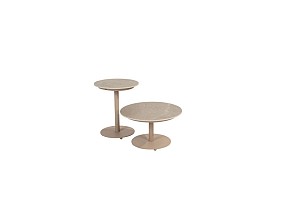 Boaz bijzettafel met keramisch tafelblad centrale poot latte 45 cm. Ø (H 55) | 4 Seasons Outdoor
