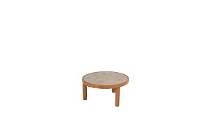 Finn bijzettafel met keramisch tafelblad 63 cm. Ø (H 32) OP=OP | 4 Seasons Outdoor