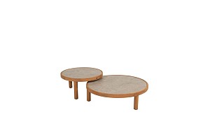 Finn bijzettafel met keramisch tafelblad 63 cm. Ø (H 32) OP=OP | 4 Seasons Outdoor