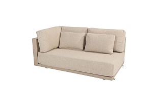 4 Seasons Outdoor Metropolitan modulaire 2.5-zits loungebank latte armleuning rechts incl. 5 kussens