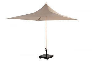 4 Seasons Outdoor Vivenda parasol 270 x 270 cm. zand met woodlook frame