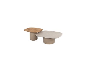 Demi set van 2 loungetafels latte 50 x 60 en 70 x 80 cm. | Taste 4SO