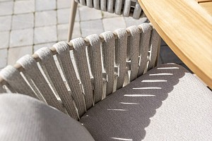 Taste by 4 Seasons Outdoor Eva dining set met Prado (teak) eettafel rond 160cm - Niet meer leverbaar