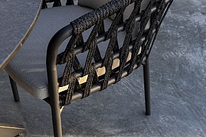 Taste by 4 Seasons Outdoor Albareto dining set met Prado eettafel 240x105cm (Anthraciet) OP=OP