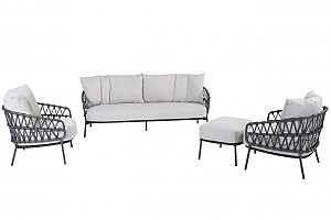 4 Seasons Outdoor Calpi loungeset met voetenbank (zonder tafel)