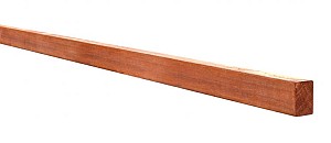Hardhouten onderregel  ca 4 x 6 x 390 cm*