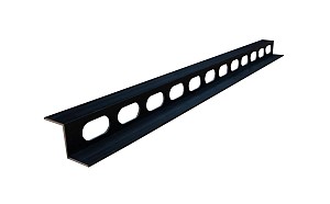 Aluminium S-profiel ventilatielat t.b.v. wandbekleding, 2,5 x 6 x 300 cm, zwart (RAL 9005).*